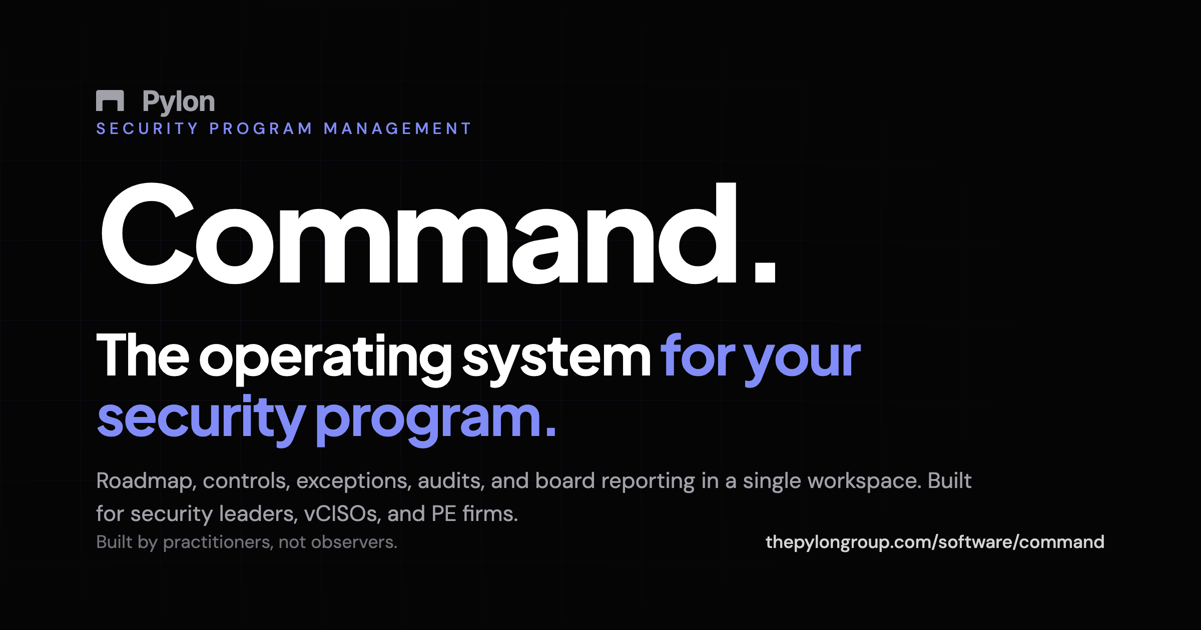 Command: Security Program Management Platform | The Pylon Group
